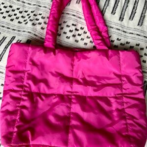 Vibrant Pink Quilted Tote